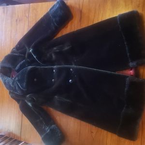 Vintage plush deep pile overcoat